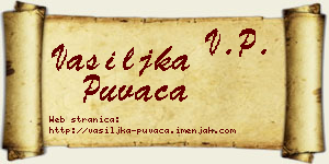 Vasiljka Puvača vizit kartica
